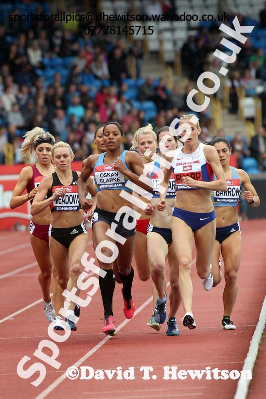 Womens 800 metres, British Championships, Birmingham. Photo: David T. Hewitson/Sports for All Pics